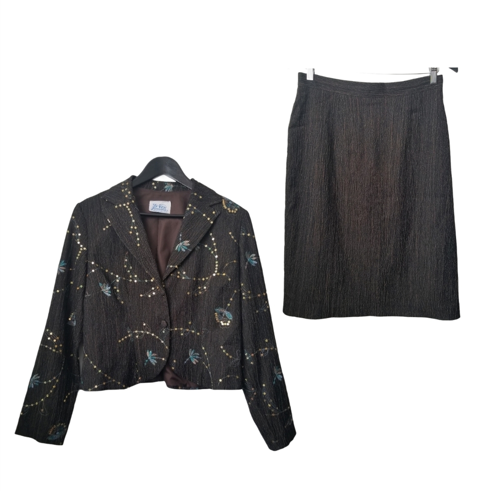 Vintage panache skirt set embroidery and sequence
